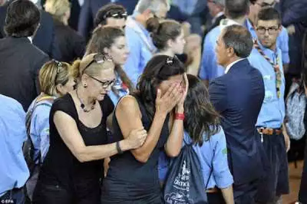 Photos: Sorrow And Tears As Italian Earthquake Victims Are Laid To Rest